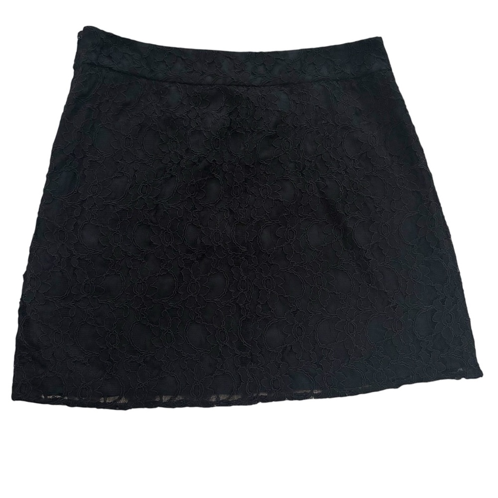 Black Lace Mini Skirt Laundry by Shelli Segal Size 8